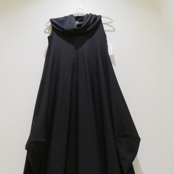 SYMPLI Sleeveless Dream Dress Black Bubble Hem Lantern Lagenlook Minimalist NWT - Picture 9 of 15